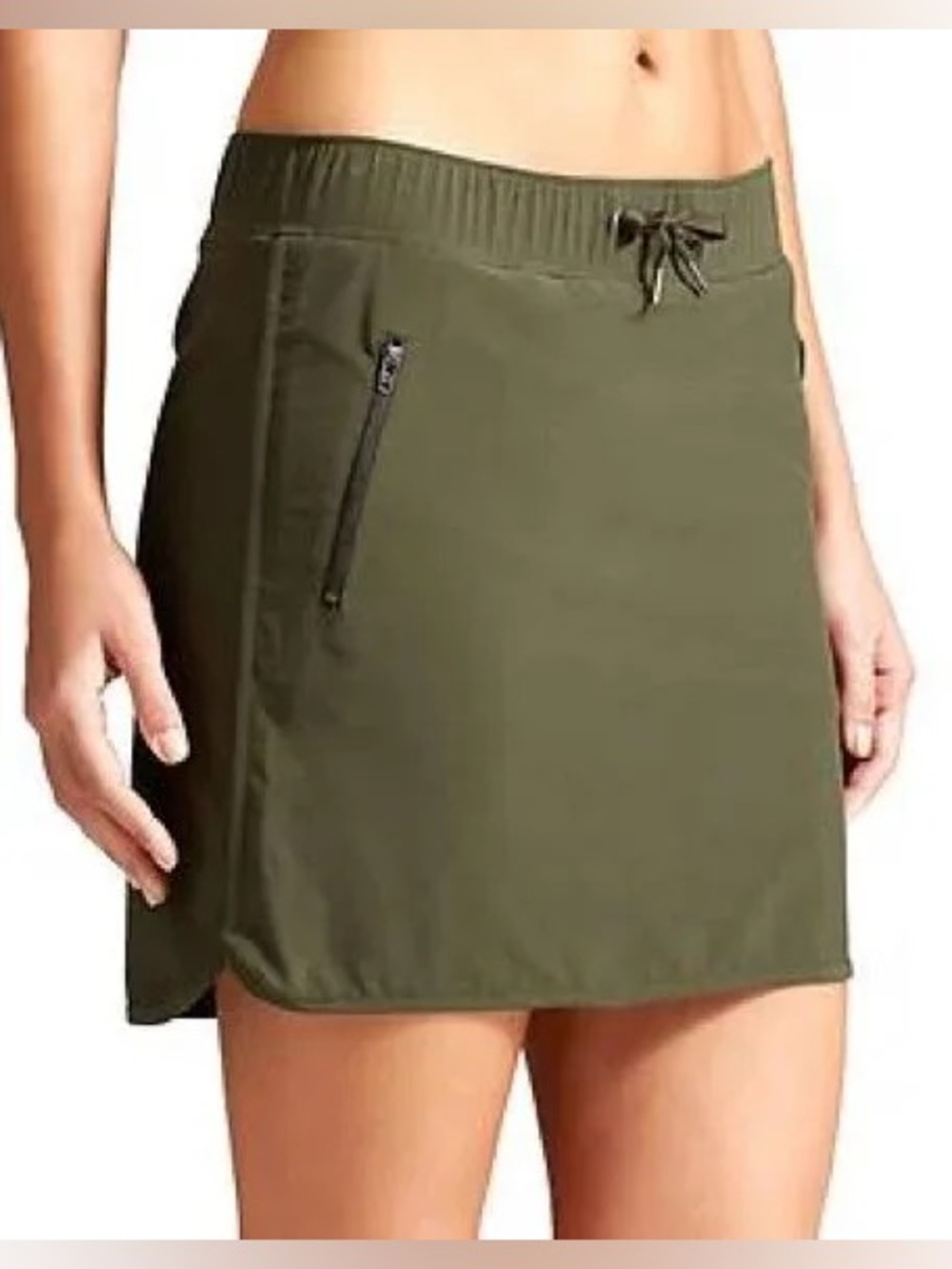 NWT Athleta Stretch-In Olive Green Performance Skort - XL